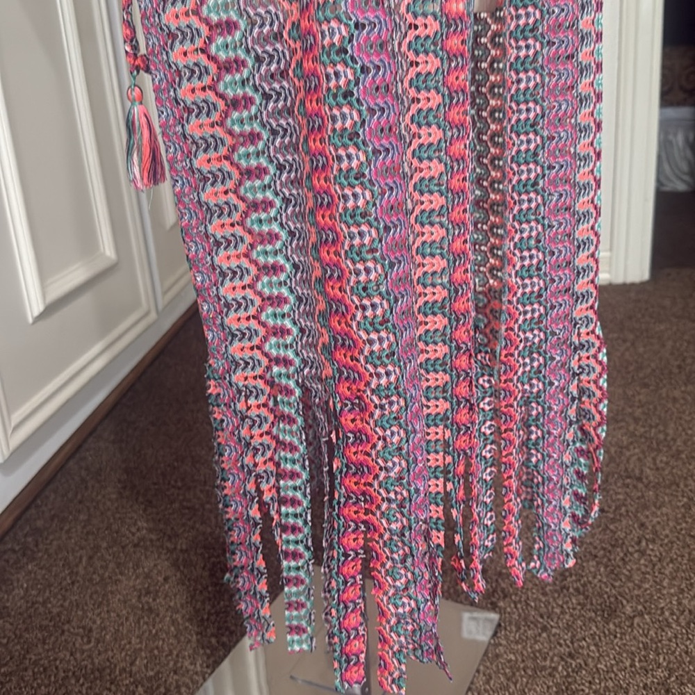 Colorful Open-Front Maxi Caoverup - Picture 3 of 4